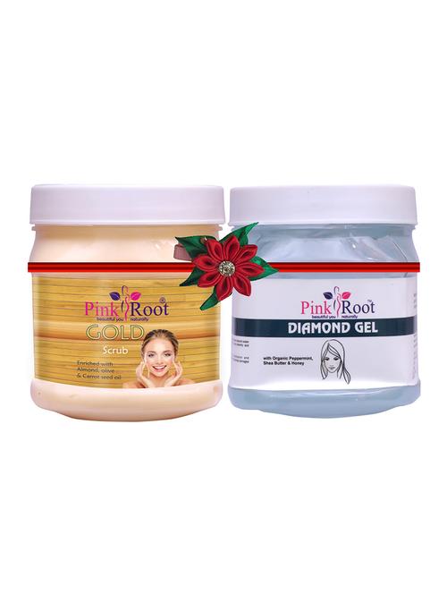 pink root gold scrub 500gm with diamond cream 500gm - 17446650 - Very Small Image - 1