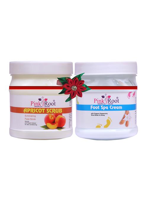 pink root apricot scrub 500gm with foot scrub 500gm - 17446720 - Very Small Image - 1
