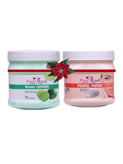 pink root green lemon scrub 500gm with pearl gel 500gm - 17447257 - Very Small Image - 1