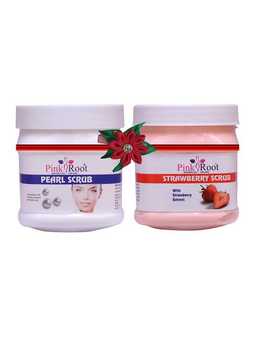 pink root pearl scrub 500gm with snake oil hair mask 500gm - 17447457 - Very Small Image - 1