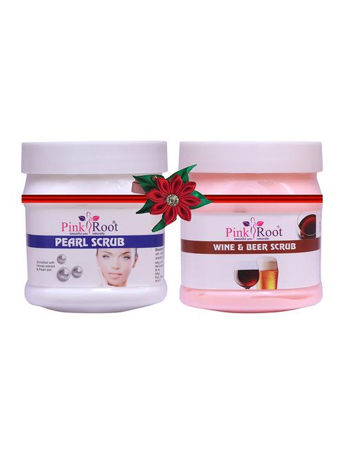 pink root pearl scrub 500gm with vitamin cream 500gm - 17447463 - Very Small Image - 1