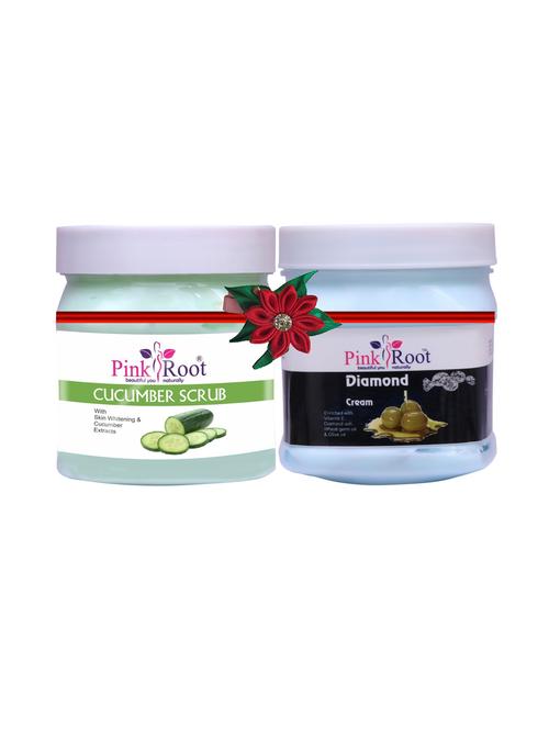 pink root cucumber scrub 500gm with de-tan scrub 500gm - 17447509 - Very Small Image - 1