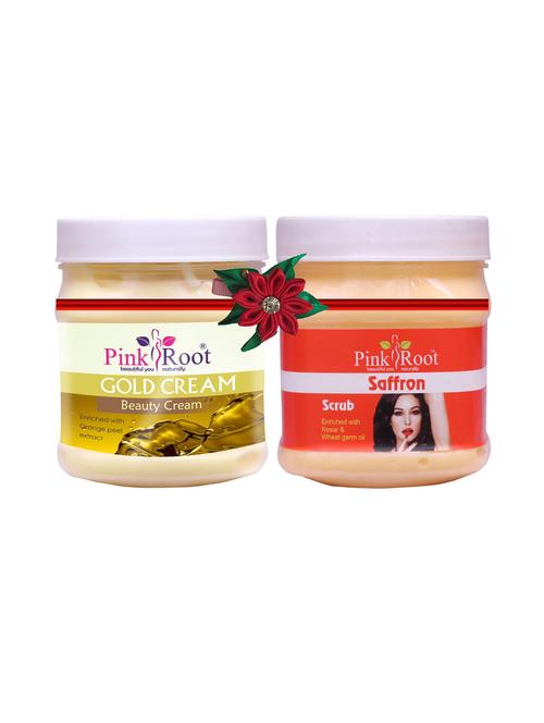 pink root gold cream 500gm with pearl scrub 500gm - 17447601 - Very Small Image - 1