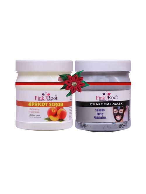 pink root apricot scrub 500gm with charcoal gel 500gm - 17447737 - Very Small Image - 1