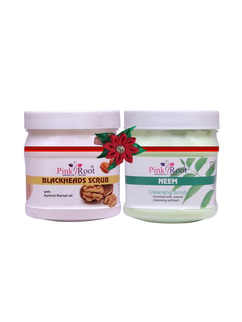 pink root blackheads scrub 500gm with neem cream 500gm - 17447812 - Very Small Image - 1