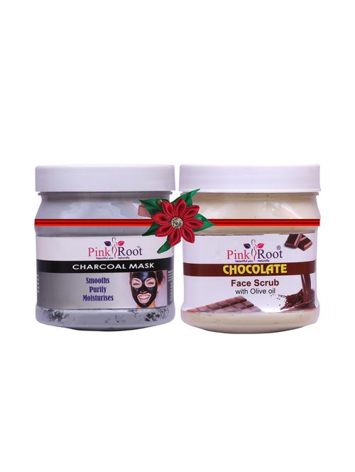 pink root charcoal mask 500gm with charcoal scrub 500gm - 17447876 - Very Small Image - 1