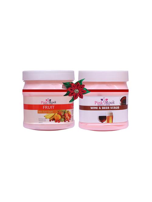 pink root fruit cream 500gm with strawberry scrub 500gm - 17448222 - Very Small Image - 1