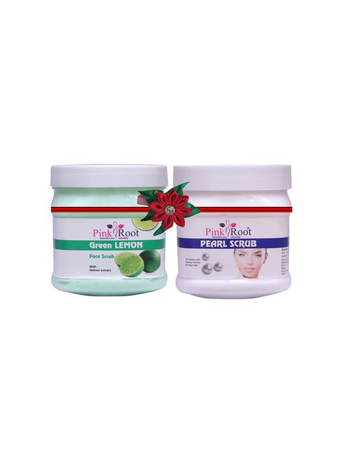 pink root green lemon scrub 500gm with pearl mask 500gm - 17448287 - Very Small Image - 1