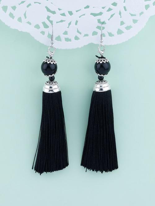 black metal drop earring - 17449828 - Very Small Image - 1