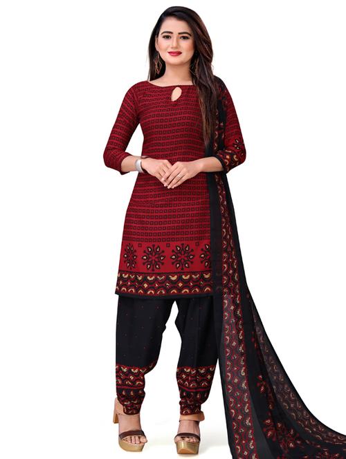 printed salwar suit unstitched suit - 17452924 - Very Small Image - 1
