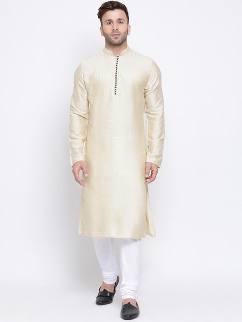 men self design kurta churidar ethnic wear set - 17453091 - Very Small Image - 1