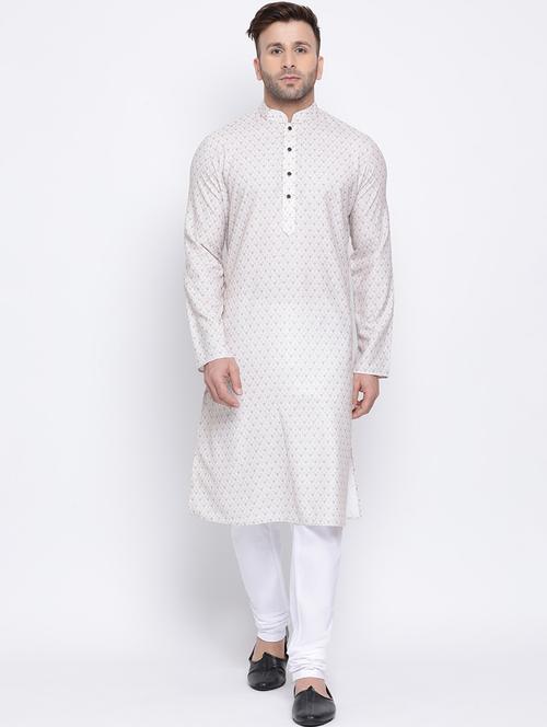 men printed kurta churidar ethnic wear set - 17453108 - Very Small Image - 1