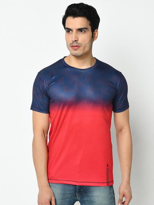 red printed ombre t-shirt - 17453659 - Very Small Image - 1
