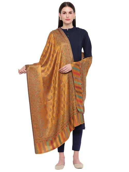 yellow modal silk stole - 17454516 - Very Small Image - 1