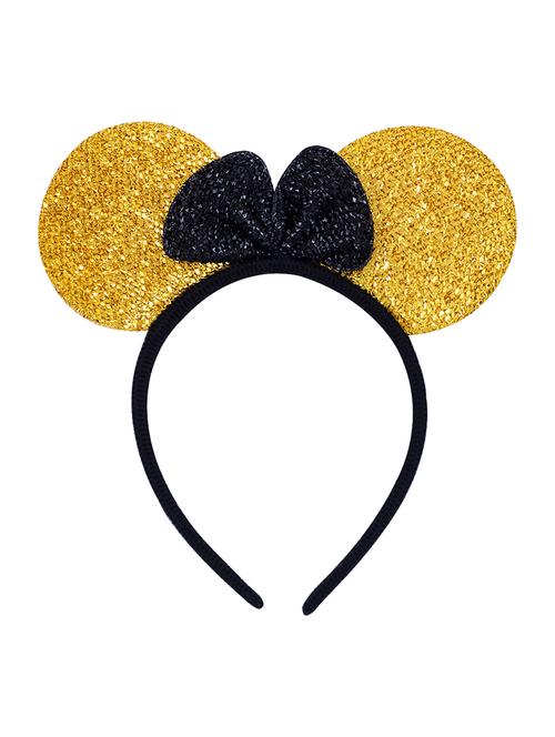 gold shiny micky mouse ears bow hairband - 17455953 - Very Small Image - 1
