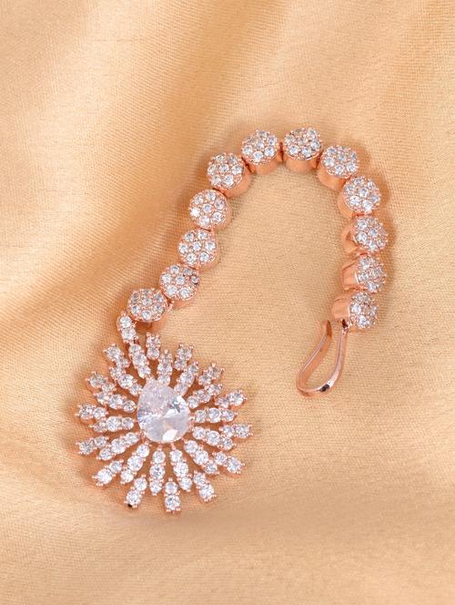 white brass maang teekas & passa - 17456666 - Very Small Image - 1