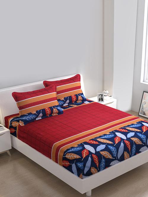 polycotton double bedsheet with 2 pillow covers - 17456764 - Very Small Image - 1