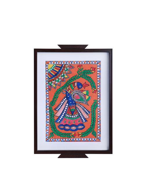 madhubani handpainted wooden serving tray  - 17457090 - Very Small Image - 1