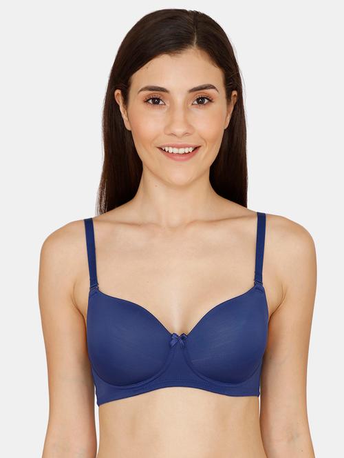 blue nylon regular bra - 17457398 - Very Small Image - 1
