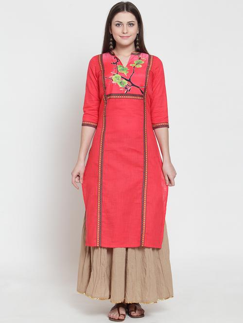 printed straight kurta - 17457729 - Very Small Image - 1