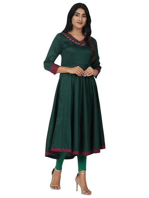 women's flared kurta - 17457896 - Very Small Image - 1