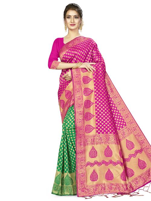 ethnic motifs woven saree - 17458837 - Very Small Image - 1