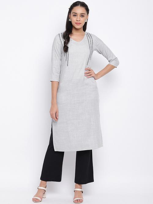 Women's Straight Kurta - 17459476 - Very Small Image - 1
