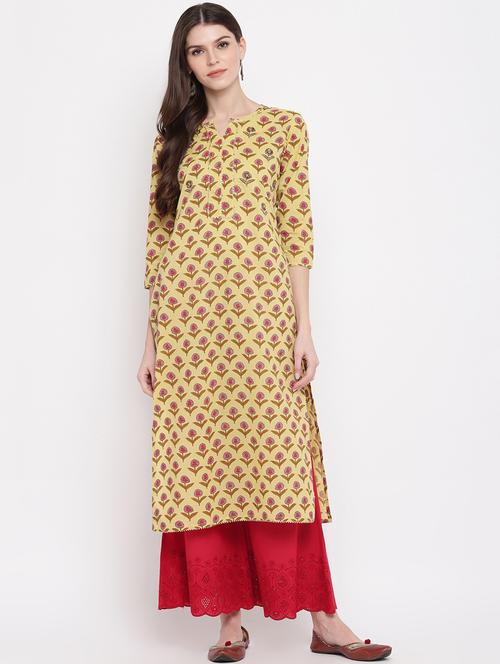 printed straight kurta - 17459511 - Very Small Image - 1