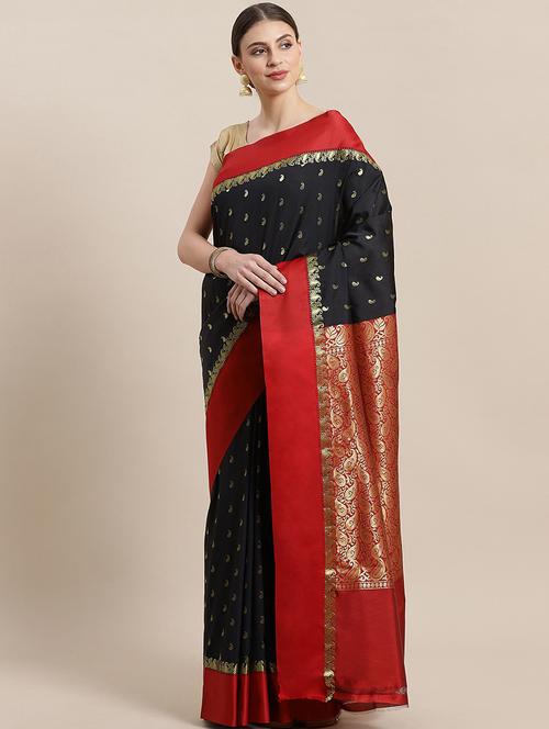 paisley  woven saree with blouse - 17460331 - Very Small Image - 1