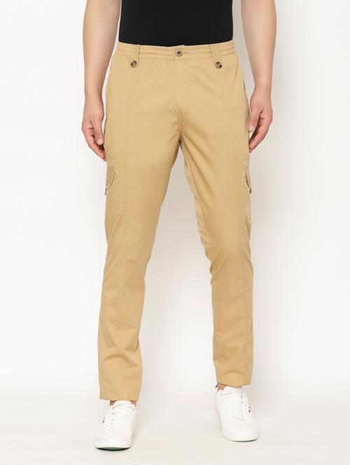 beige solid cargos  - 17461234 - Very Small Image - 1