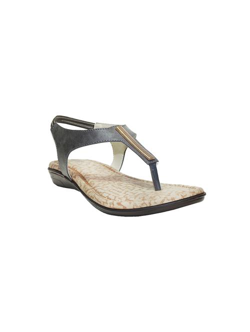 grey pu slip on sandals - 17461915 - Very Small Image - 1
