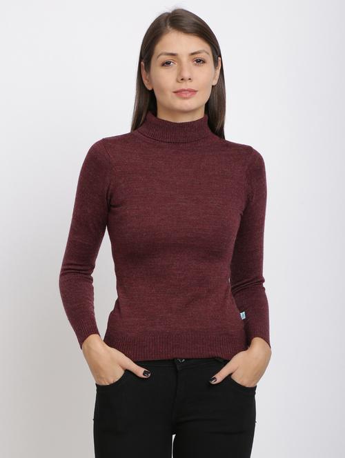 turtle neck solid pullover - 17462180 - Very Small Image - 1