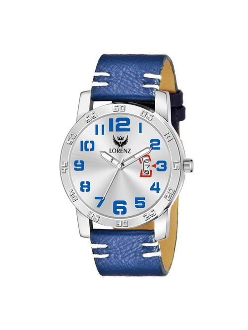 lorenz date edition blue dial analog watch for men | watch for boys- mk-3069k - 17462758 - Very Small Image - 1