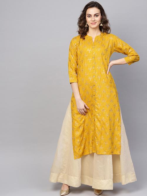 women's straight kurta - 17463088 - Very Small Image - 1