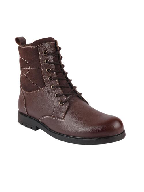 brown leather lace up boots - 17463551 - Very Small Image - 1