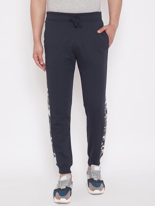 navy blue side taped joggers - 17463631 - Very Small Image - 1