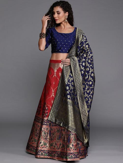 self design a-line lehenga - 17464318 - Very Small Image - 1