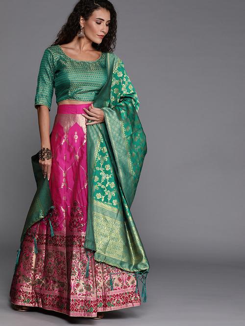 self design a-line lehenga - 17464323 - Very Small Image - 1