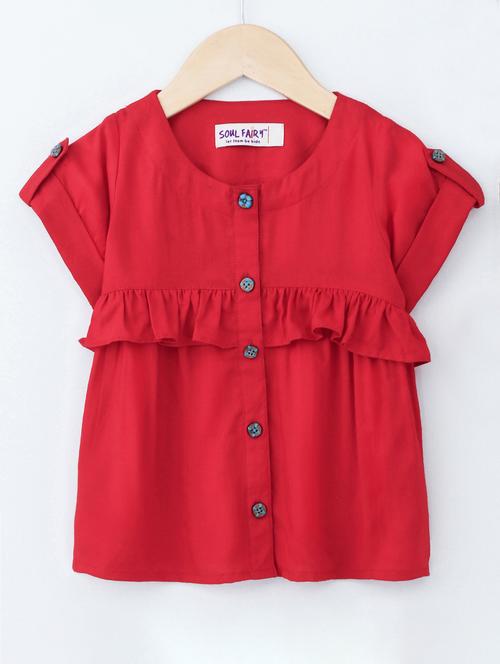 red solid regular top - 17465692 - Very Small Image - 1