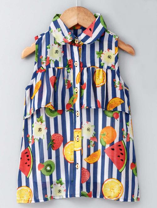 multi colored georgette top - 17465713 - Very Small Image - 1