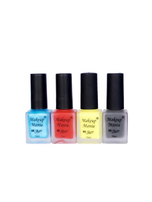 makeup mania nail polish combo, matte nail paint set of 4 pcs x 10ml each, nail polish set (435) - 17469425 - Very Small Image - 1