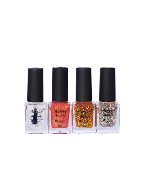 makeup mania nail polish combo, nail paint combo set of 4 pcs x 10ml each, nail polish set (456) - 17469444 - Very Small Image - 1