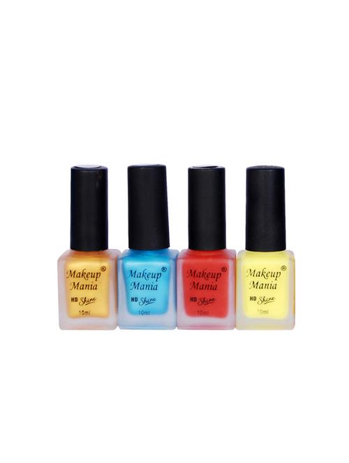 makeup mania nail polish combo, matte nail paint set of 4 pcs x 10ml each, nail polish set (431) - 17469457 - Very Small Image - 1