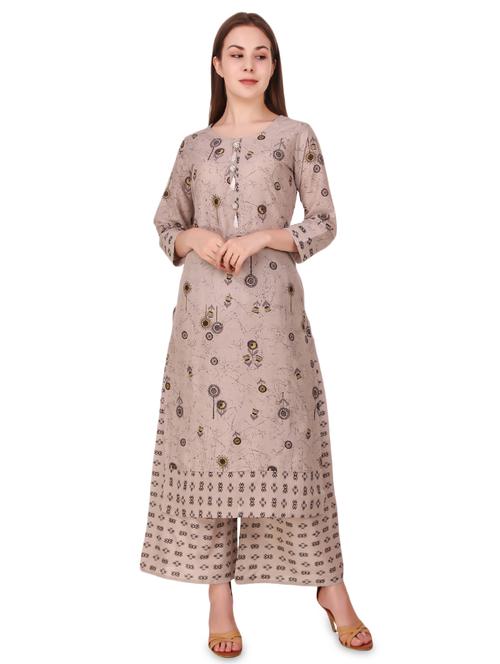 printed kurta palazzo set - 17469507 - Very Small Image - 1
