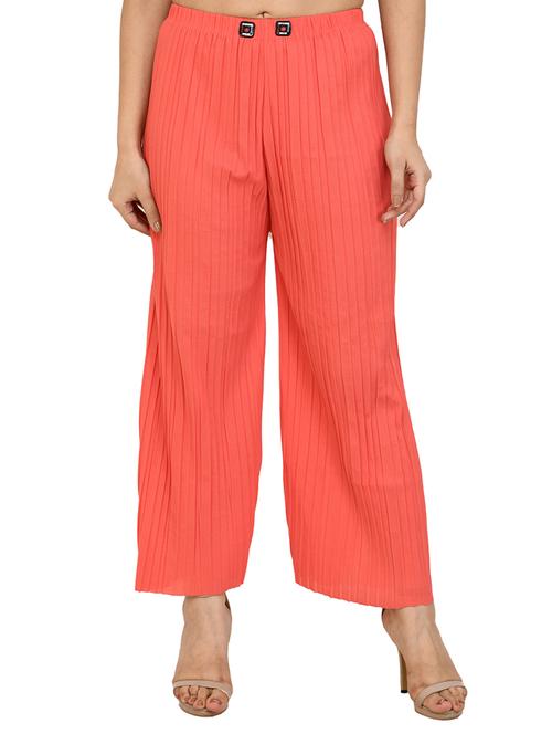 drawstring waist solid palazzo - 17471156 - Very Small Image - 1