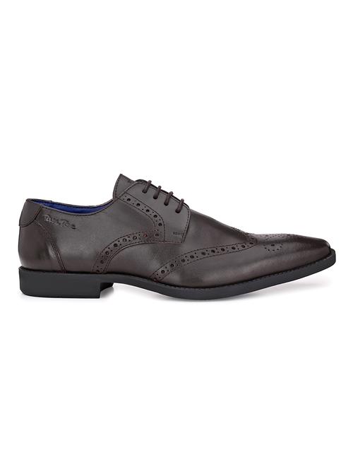 brown leather laceup oxfords - 17472475 - Very Small Image - 1