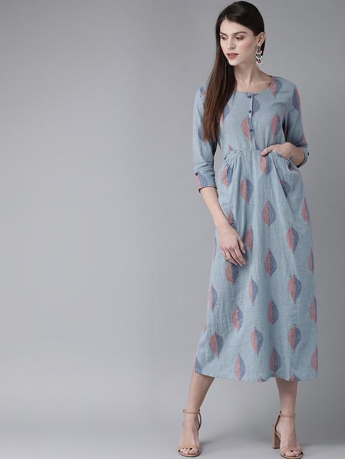 pocket detail block print dress  - 17472674 - Very Small Image - 1