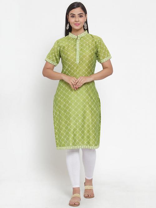 printed straight kurta - 17473667 - Very Small Image - 1