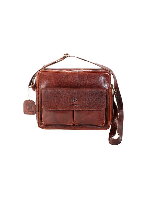 brown leather  messenger bag - 17473820 - Very Small Image - 1