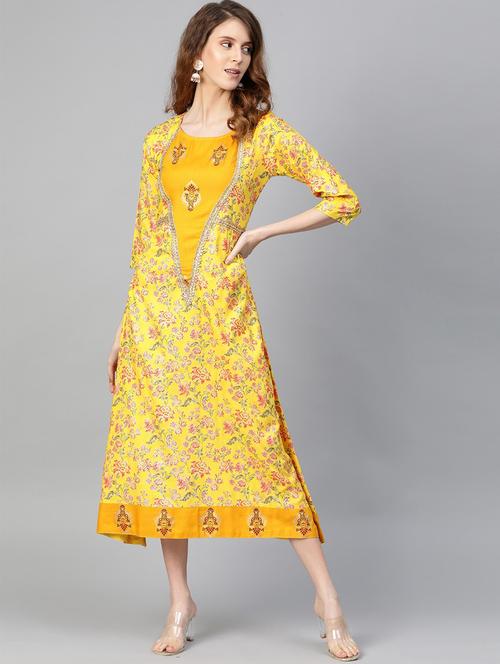 printed ethnic dress  - 17474324 - Very Small Image - 1